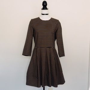 Gap Stripe Fit & Flare Dress in Camel Stripes 12